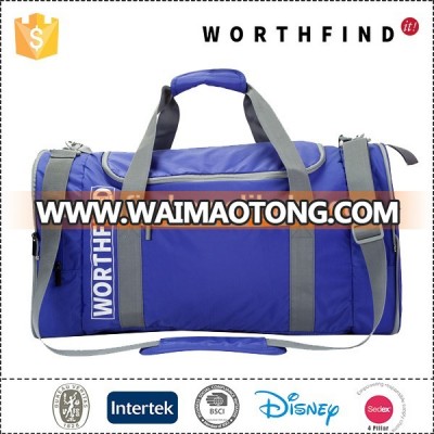 Portable customized colors lightweight polyester foldable gym duffle travel luggage bags